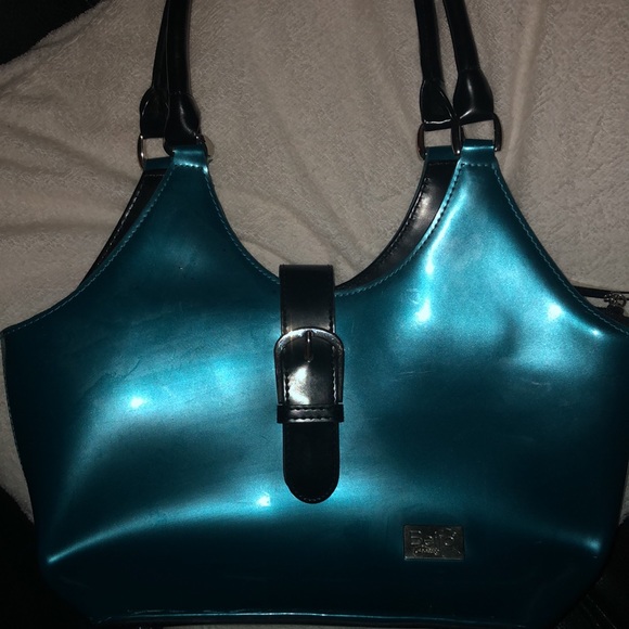 BEIJO Teal/Black Preowned Handbag - Picture 10 of 12